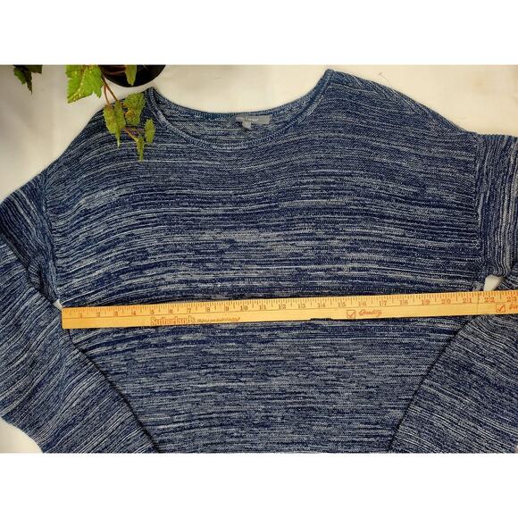 Daisy Fuentes Top XL Oversized Long Knit Sweater Tunic Heathered Blue Womens 1X - Picture 13 of 14